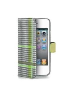 Celly PDPAGEIPH4GR custodia per cellulare 8,89 cm (3.5") Custodia a libro Verde