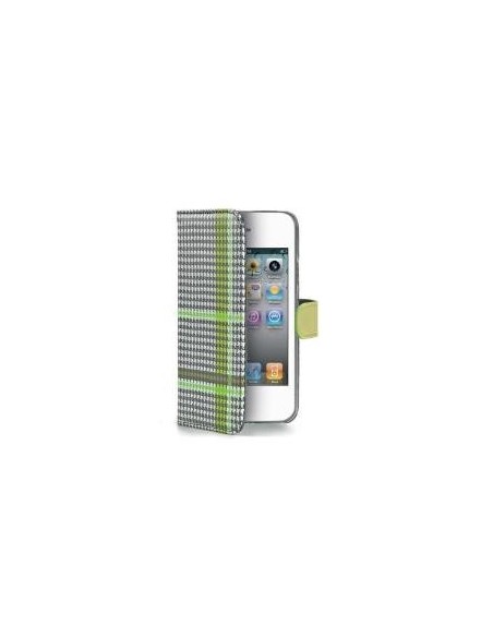 Celly PDPAGEIPH4GR custodia per cellulare 8,89 cm (3.5") Custodia a libro Verde