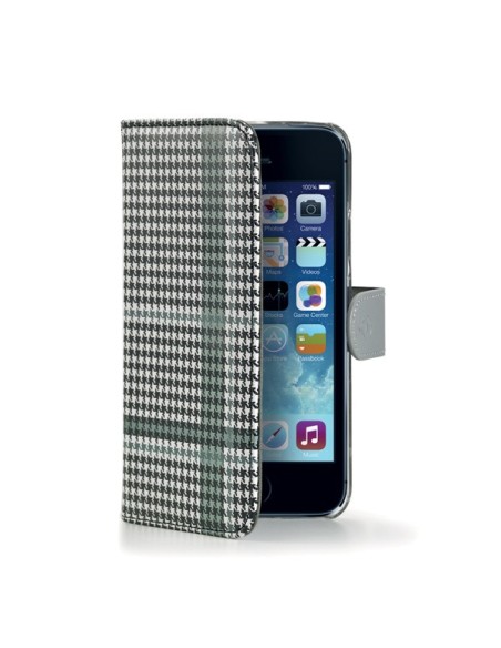 Celly PDPAGEIPH5BK custodia per cellulare Custodia a borsellino Nero, Bianco