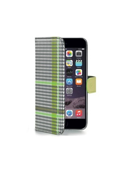 Celly PDPAGEIPH6PGR custodia per cellulare 14 cm (5.5") Custodia a borsellino Verde