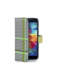 Celly PDPAGES5MGR custodia per cellulare Custodia a borsellino Nero, Verde, Bianco