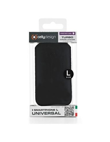 Celly TURBOL01 custodia per cellulare Custodia a sacchetto Nero
