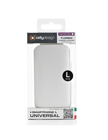 Celly TURBOL02 custodia per cellulare Custodia a sacchetto Bianco