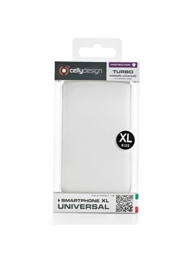 Celly TURBOXL02 custodia per cellulare Custodia a sacchetto Bianco