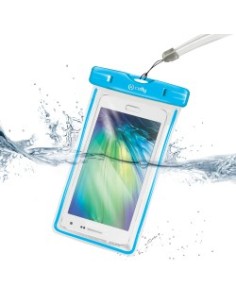 Celly WPCBAGXL03 custodia per cellulare Custodia a tasca Blu, Trasparente