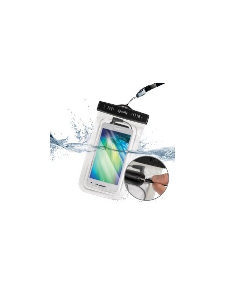 Celly WPCBAGXXL01 custodia per cellulare Custodia a tasca Nero, Trasparente