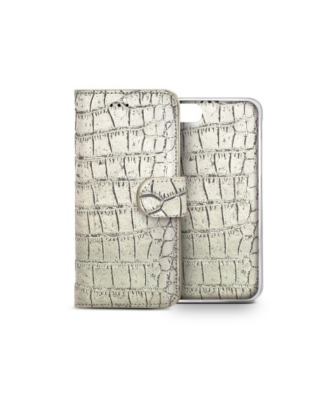 Celly CROCOAIPH5CH custodia per cellulare 10,2 cm (4") Custodia a borsellino Champagne