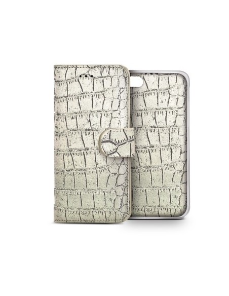 Celly CROCOAIPH6CH custodia per cellulare 11,9 cm (4.7") Custodia a borsellino Champagne