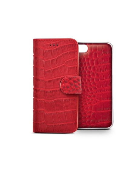 Celly CROCOAIPH5RD custodia per cellulare 10,2 cm (4") Custodia a borsellino Rosso