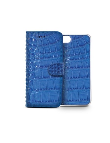 Celly CROCOAIPH5BL custodia per cellulare 10,2 cm (4") Custodia a borsellino Blu