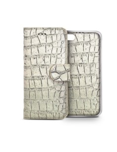 Celly CROCOAIPH6PCH custodia per cellulare 14 cm (5.5") Custodia a libro Champagne