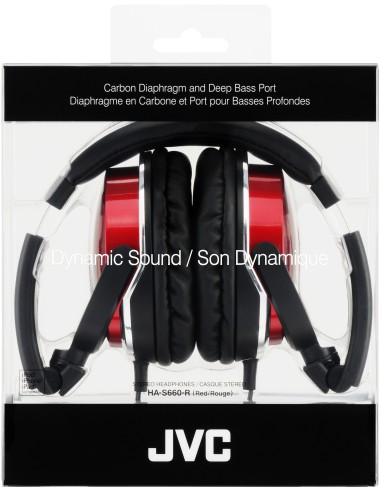 JVC HA-S660 Cuffie Cablato A Padiglione MUSICA Rosso