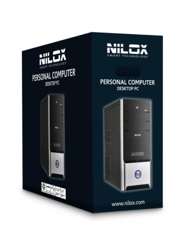 Nilox NLX-BB-AMD barebone per PC stazione di lavoro Midi-Tower Nero, Argento AMD A58 Socket FM2+