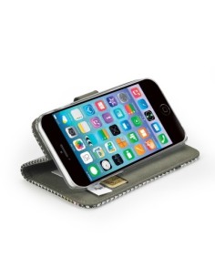 Celly PDPAGEIPH6PK custodia per cellulare Custodia a libro Grigio, Rosa 2
