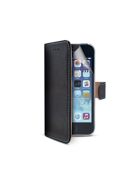Celly PELLEIPH5BK custodia per cellulare 10,2 cm (4") Custodia a borsellino Nero