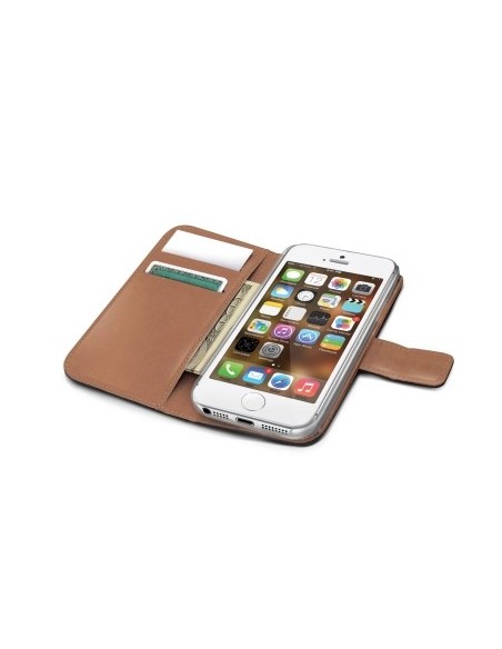 Celly PELLEIPH5BK custodia per cellulare 10,2 cm (4") Custodia a borsellino Nero