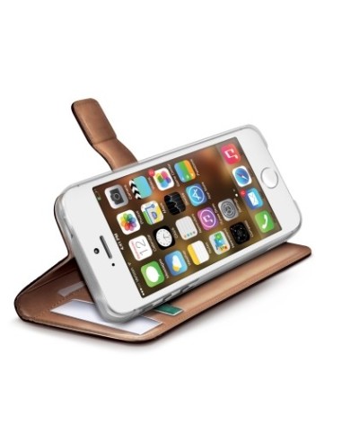 Celly PELLEIPH5BR custodia per cellulare 10,2 cm (4") Custodia a borsellino Marrone