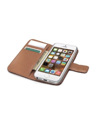 Celly PELLEIPH5BR custodia per cellulare 10,2 cm (4") Custodia a borsellino Marrone