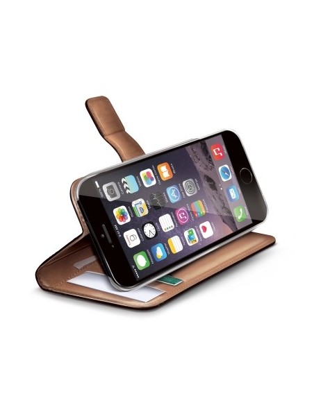 Celly PELLEIPH6BR custodia per cellulare 11,9 cm (4.7") Custodia a borsellino Marrone