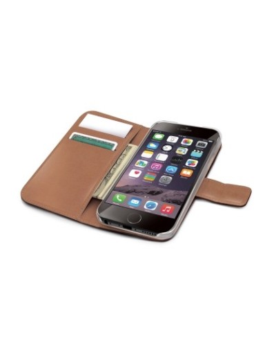 Celly PELLEIPH6BR custodia per cellulare 11,9 cm (4.7") Custodia a borsellino Marrone