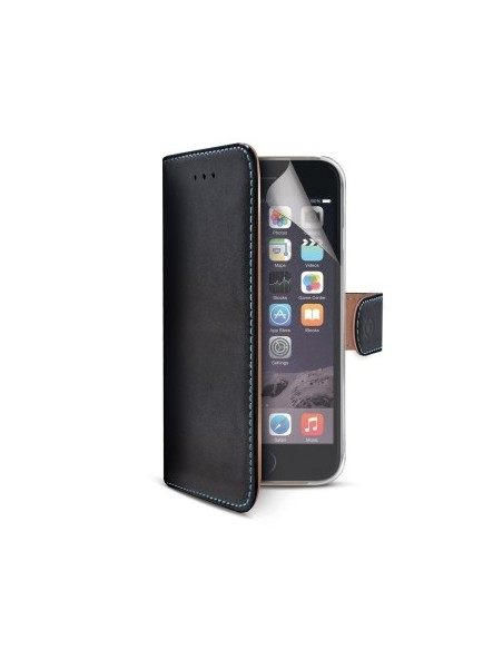 Celly PELLEIPH6BK custodia per cellulare 11,9 cm (4.7") Custodia a borsellino Nero
