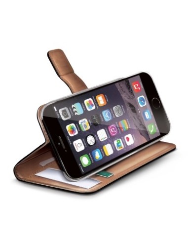 Celly PELLEIPH6BK custodia per cellulare 11,9 cm (4.7") Custodia a borsellino Nero