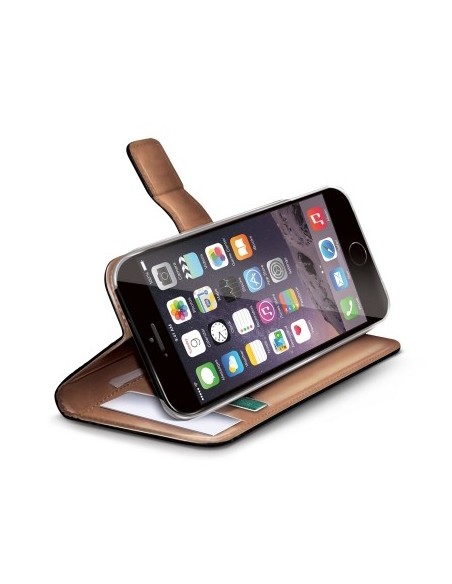 Celly PELLEIPH6BK custodia per cellulare 11,9 cm (4.7") Custodia a borsellino Nero