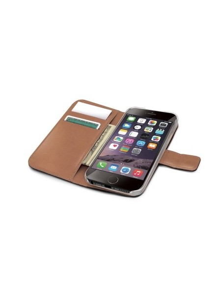 Celly PELLEIPH6BK custodia per cellulare 11,9 cm (4.7") Custodia a borsellino Nero