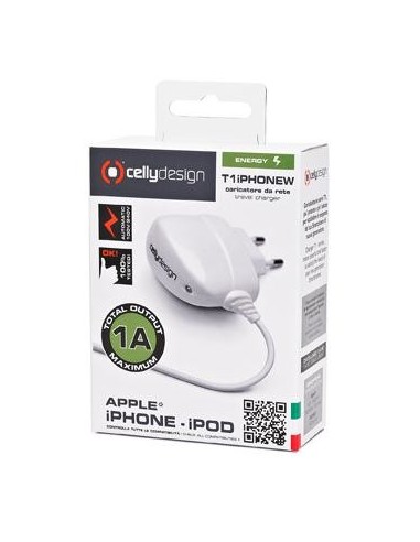 Celly T1IPHONEW Caricabatterie per dispositivi mobili Telefono cellulare Bianco AC Interno