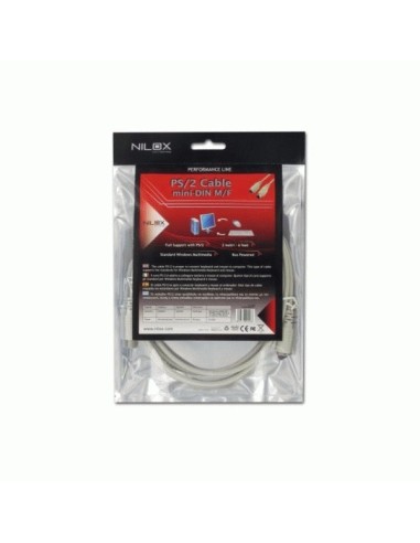 Nilox PS2 M F 5.0m cavo PS 2 5 m Grigio