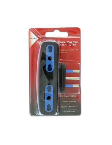 Nilox ADATTATORE 10A 4 BIPASSO NERO CEI 23-16 VII