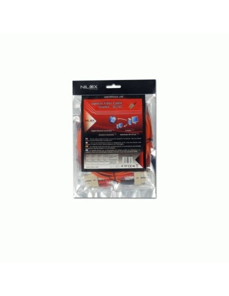 Nilox 07NXDF03SS201 cavo InfiniBand e in fibra ottica 3 m SC Rosso