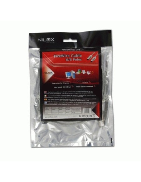 Nilox 07NXFC03PG203 cavo firewire 3 m