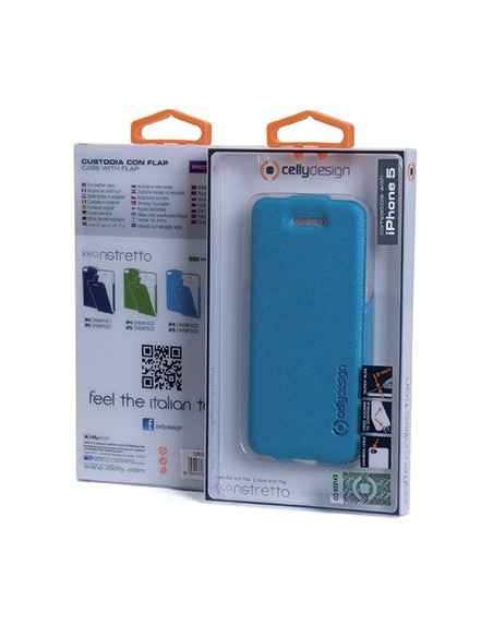 Celly CRISIIP503 custodia per cellulare Custodia flip a libro Blu
