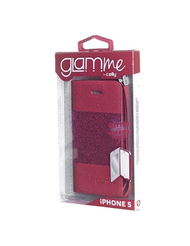 Celly GLAGEIP501 custodia per cellulare Custodia a libro Rosa