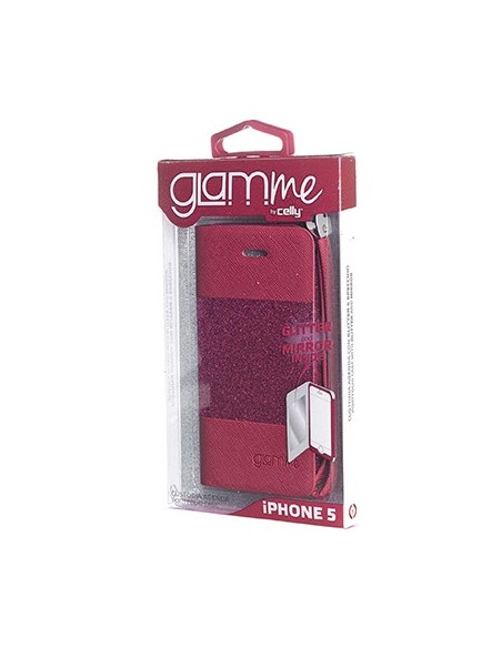 Celly GLAGEIP501 custodia per cellulare Custodia a libro Rosa