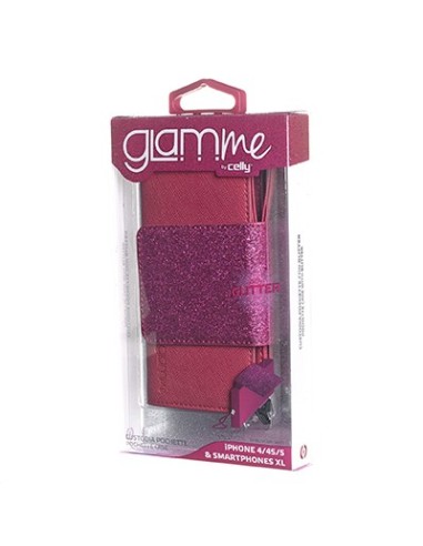 Celly GLPOCIP501 custodia per cellulare Custodia a libro Rosa