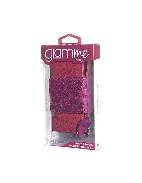 Celly GLPOCIP501 custodia per cellulare Custodia a libro Rosa