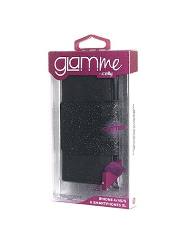 Celly GLPOCIP502 custodia per cellulare Custodia a libro Nero