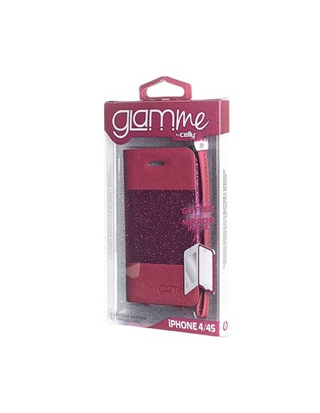 Celly GLAMme custodia per cellulare 8,89 cm (3.5") Custodia a libro Rosa