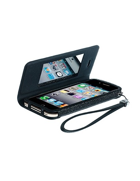 Celly GLAGEIP402 custodia per cellulare Custodia a libro Nero