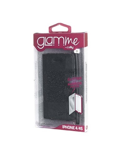 Celly GLAGEIP402 custodia per cellulare Custodia a libro Nero