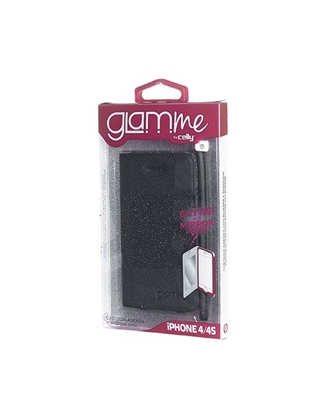 Celly GLAGEIP402 custodia per cellulare Custodia a libro Nero
