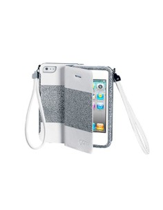 Celly GLAGEIP403 custodia per cellulare Custodia a libro Bianco