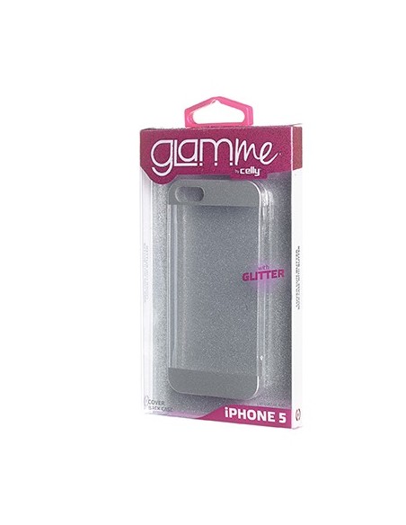 Celly GLAMme custodia per cellulare 10,2 cm (4") Cover Argento, Trasparente