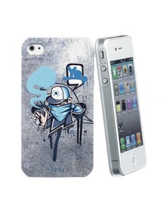 Celly GRBIP402 custodia per cellulare Cover Blu, Argento