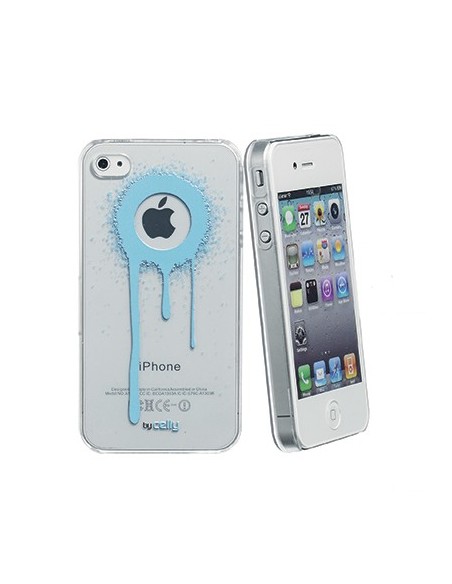 Celly GRDIP404 custodia per cellulare Cover Blu, Trasparente