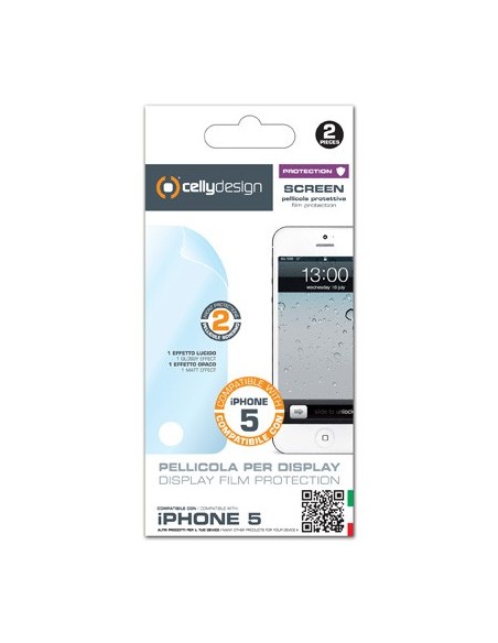 Celly SCREEN185 protezione per lo schermo e il retro dei telefoni cellulari Apple 2 pz