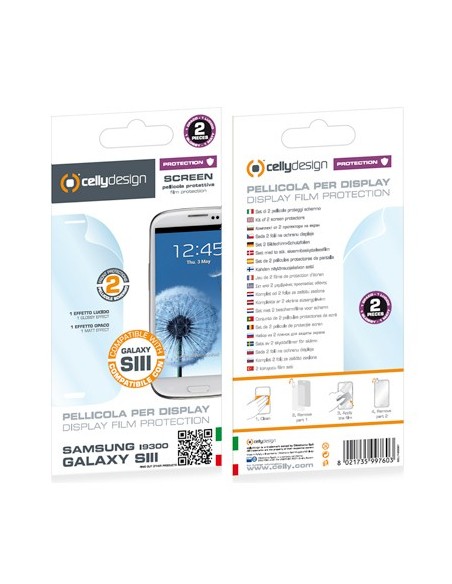 Celly SCREEN232 protezione per lo schermo e il retro dei telefoni cellulari Samsung 2 pz