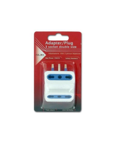 Nilox ADATTATORE 16A 3 BIPASSO BIANCO CEI 23-16 VII